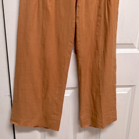 British India Carmel Mid Rise Ramie Lined Wide Leg Pants Jr Size 3 - Picture 3 of 7